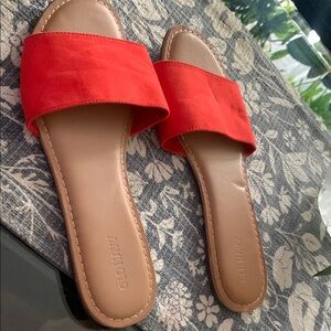 Old Navy Women's Red Slide Sandals